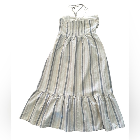 Forever 21 Striped Linen Blend Midi Dress Size M - Picture 5 of 11